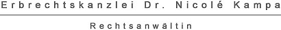 „Erbrechtskanzlei Dr. Nicolé Kampa“-Logo, zur Startseite